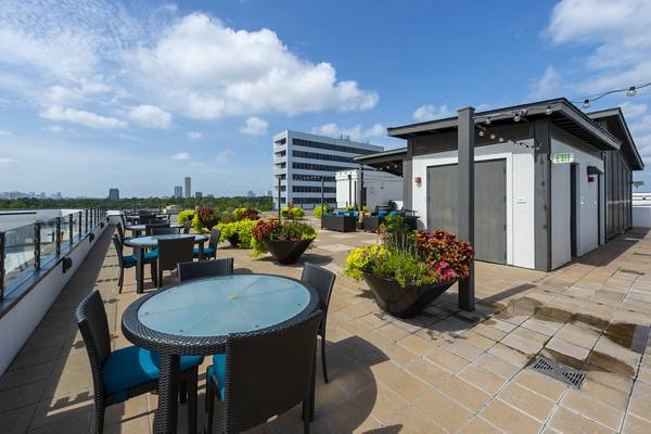 rooftop deck at Virage Luxury Apartments     