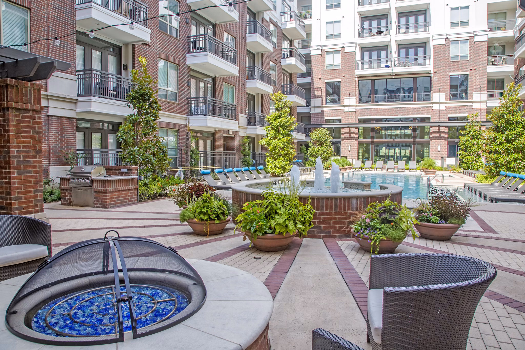 fire pit at Virage Luxury Apartments
