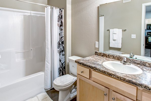 Modern bathroom with sleek fixtures at Fair Hills Apartments
