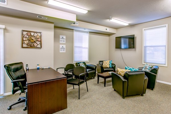 Clubhouse featuring elegant design and modern amenities at Fair Hills Apartments