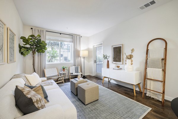 living room at Elan Huntington Beach Apartments