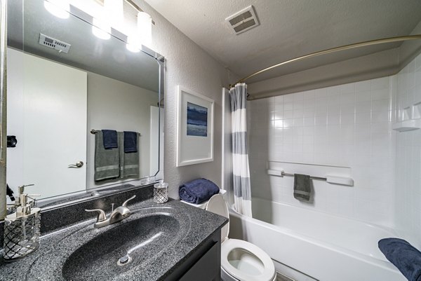 bathroom at Westmount at The District Apartments