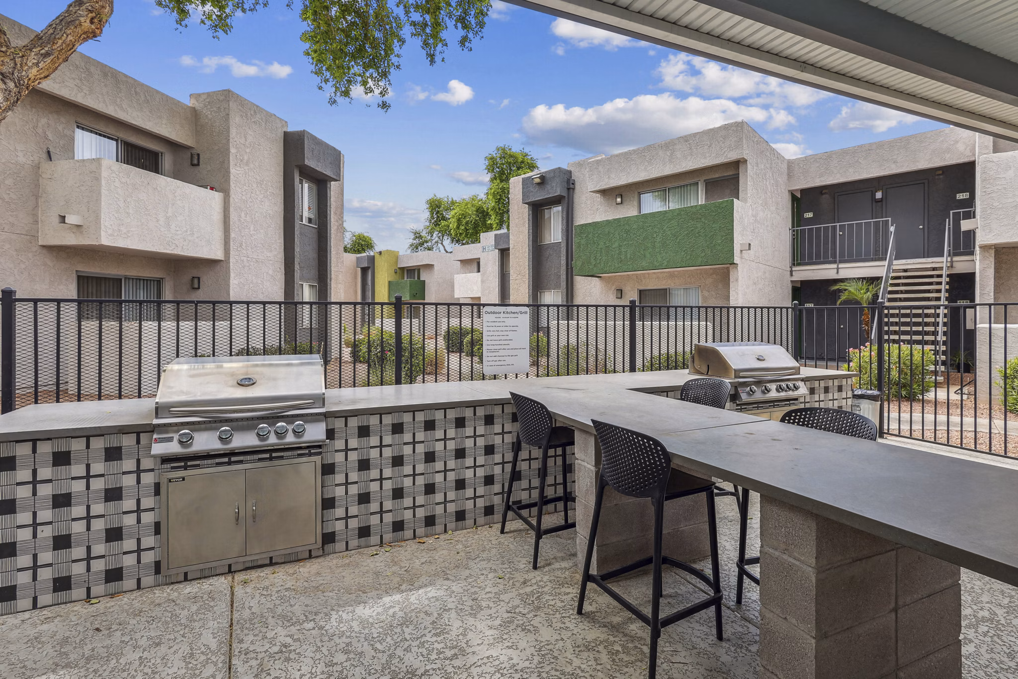 grill area at Westmount at The District Apartments