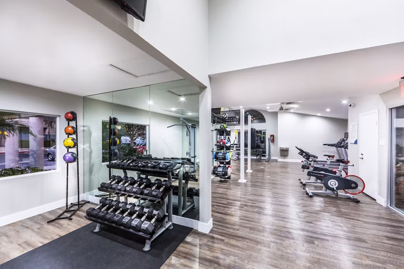 Fitness center with state-of-the-art equipment at Avana Rancho Cucamonga Apartments