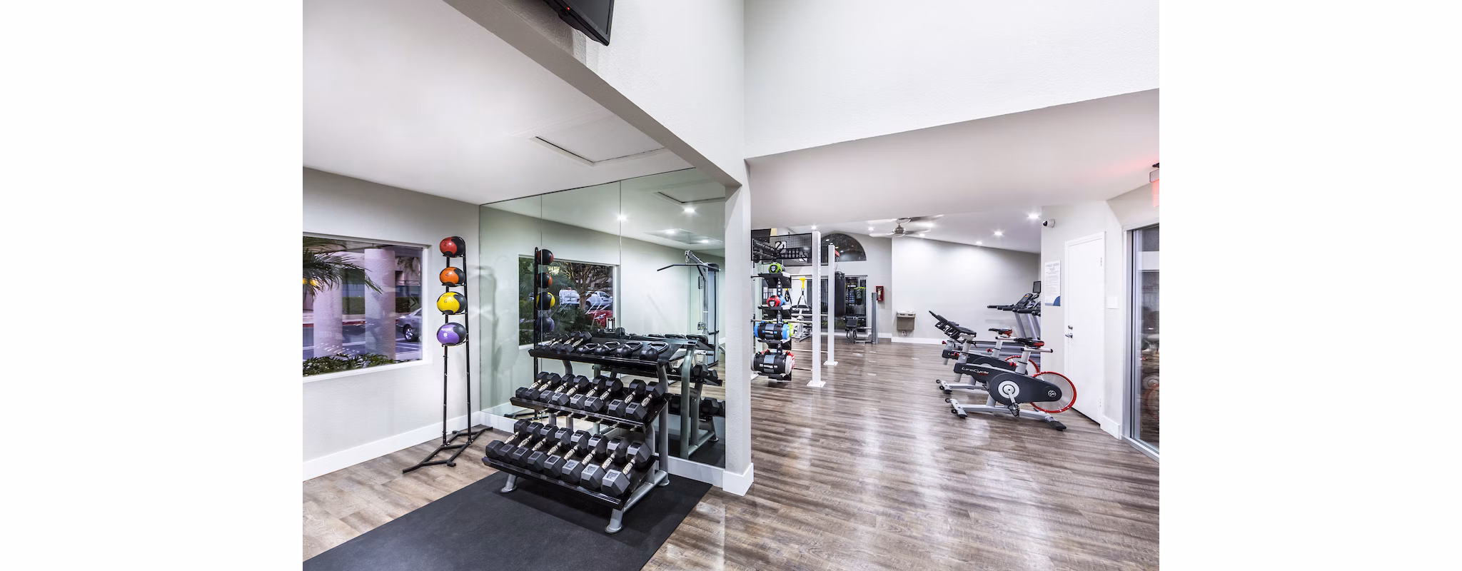 Fitness center with state-of-the-art equipment at Avana Rancho Cucamonga Apartments
