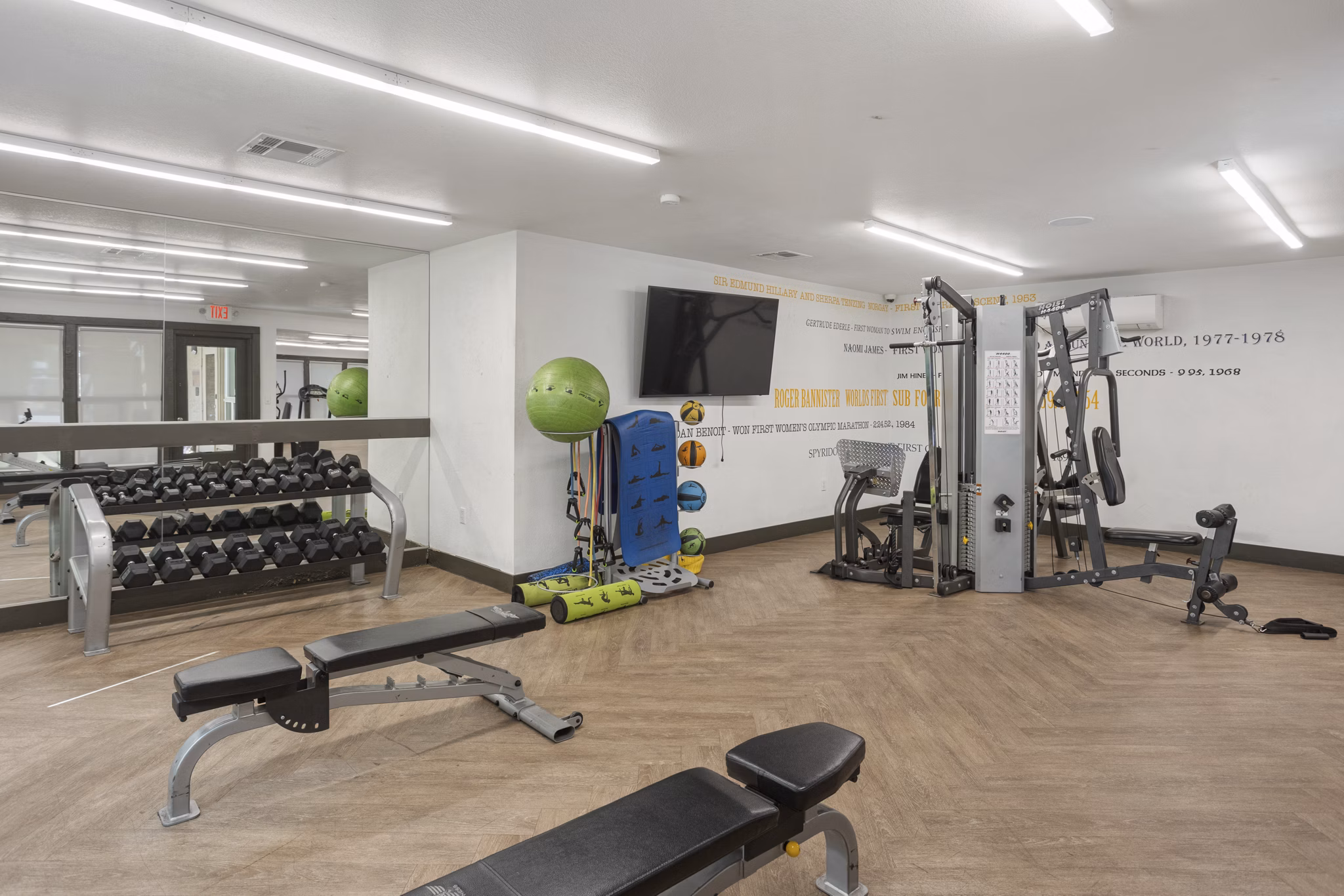 fitness center at The Remy Apartments