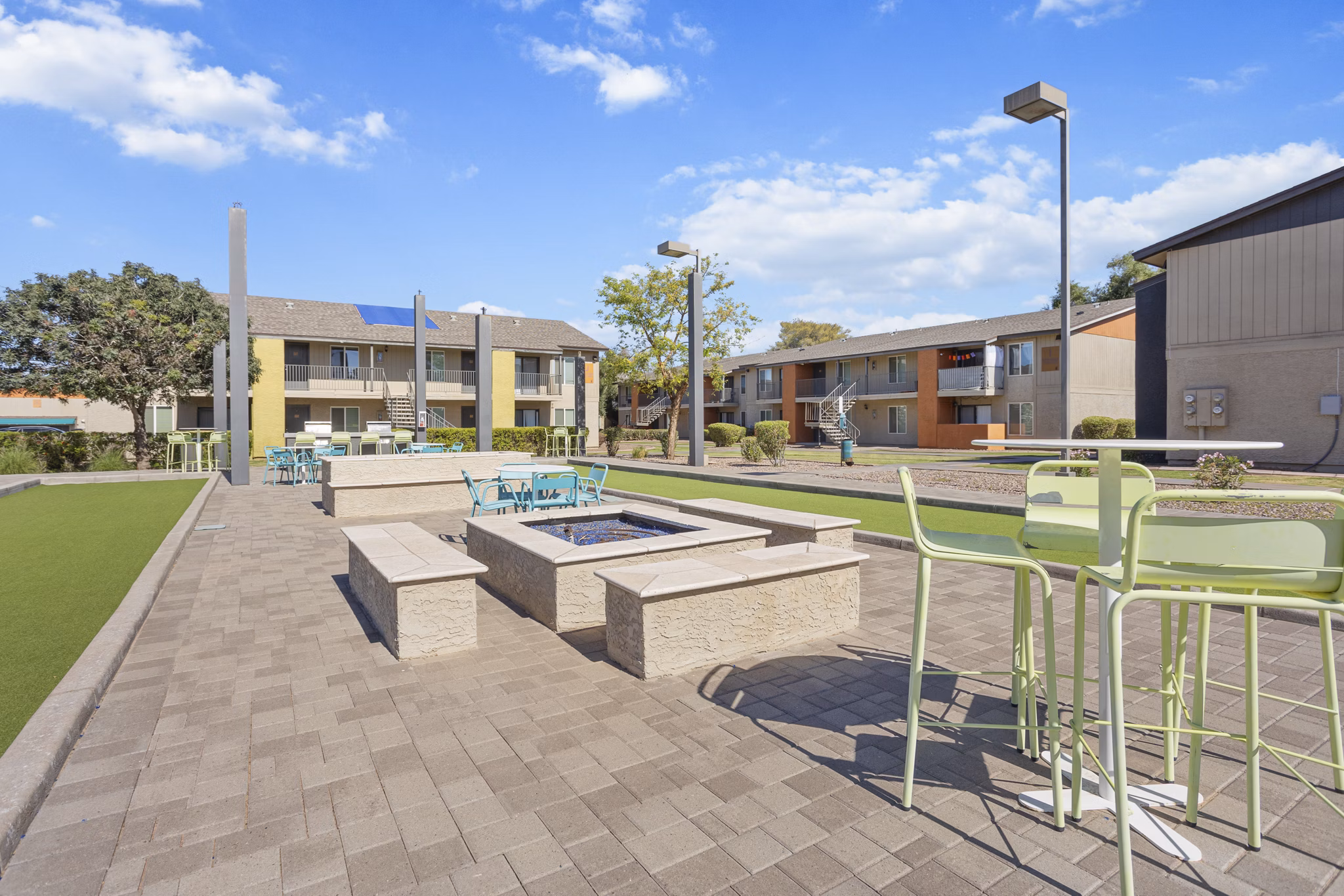 fire pit at The Remy Apartments