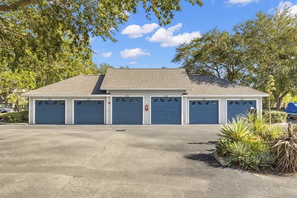 Covered garage parking at Avana City Park Apartments, providing secure and convenient options for residents' vehicles