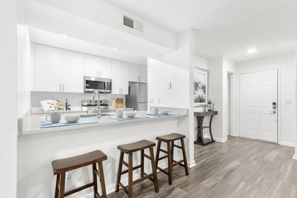 Spacious kitchen with modern appliances at Avana City Park Apartments in Houston