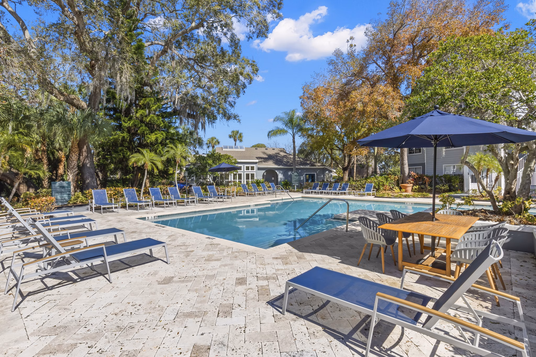 Resort-style pool at Avana City Park Apartments offering luxury relaxation and recreation