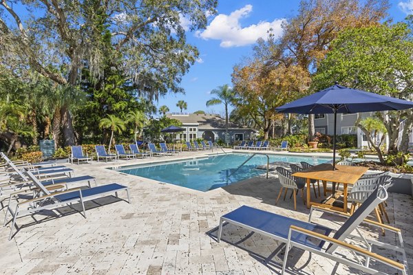 Resort-style pool at Avana City Park Apartments offering luxury relaxation and recreation