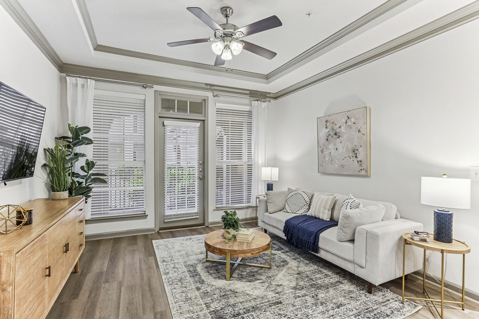 living room at Avana Uptown Apartments