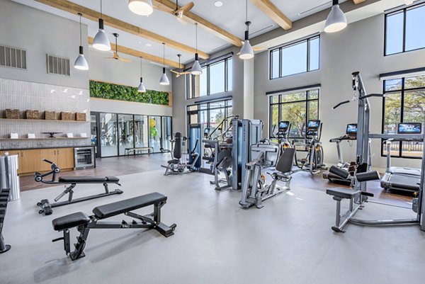 fitness center at Novel River Oaks Apartments