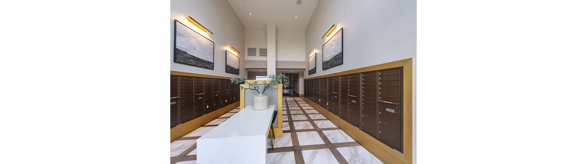 mail room at Novel River Oaks Apartments 