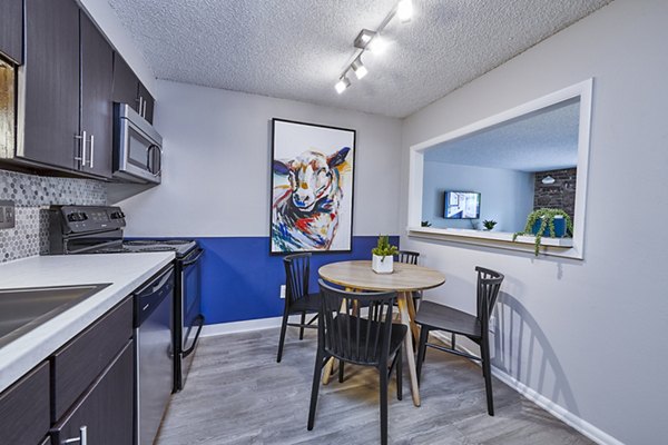 dining room at The Lodge Apartment Homes