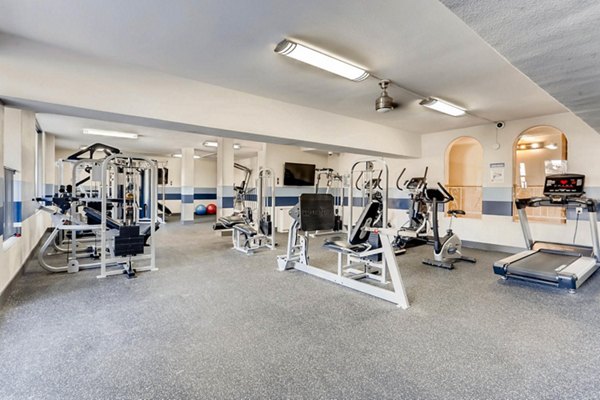 fitness center at The Lodge Apartment Homes