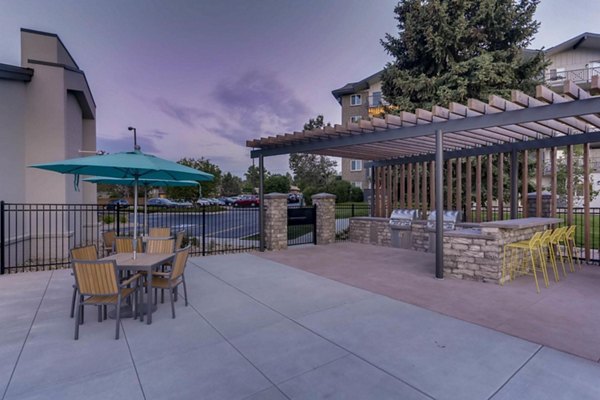 grill area at The Lodge Apartment Homes