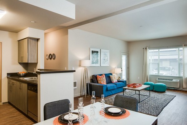 kitchen at The Bailey at Amazon Creek Apartments