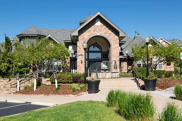 Aspen Ridge Apartments: Scenic view of luxury apartments in suburban setting
