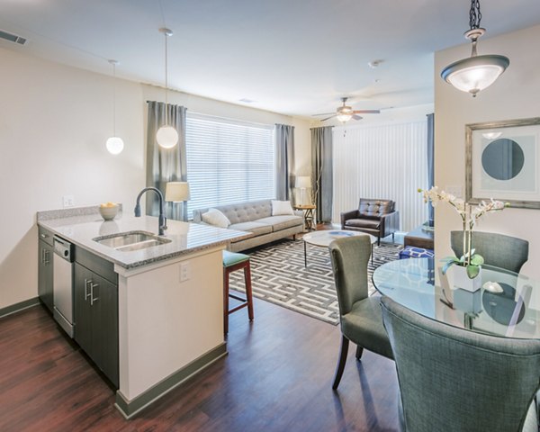 Floor plan layout for modern living spaces at M Station Apartments in Charlotte, offering premium features and luxury amenities