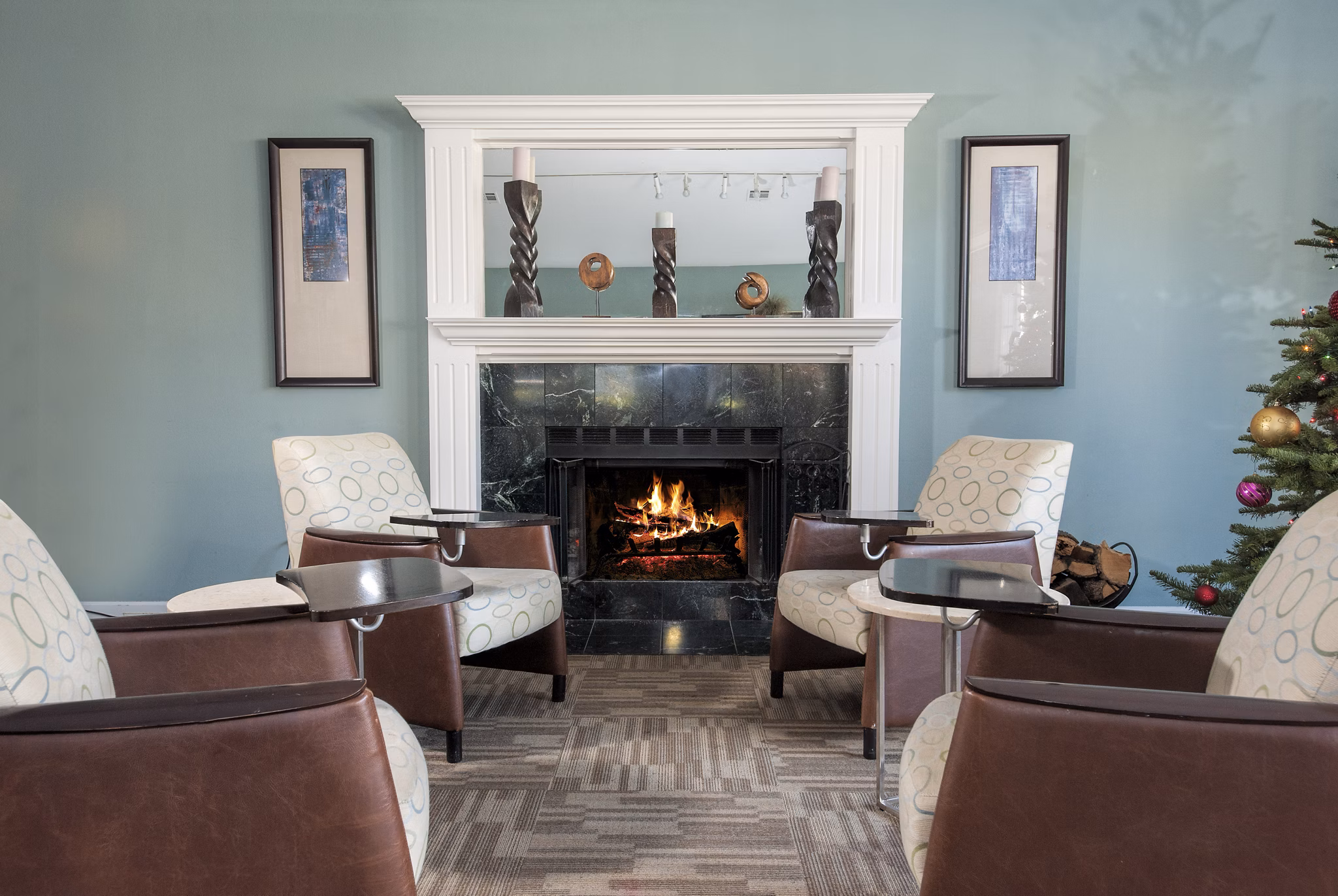 Clubhouse with modern design at Cypress Creek Apartments offering luxury community spaces