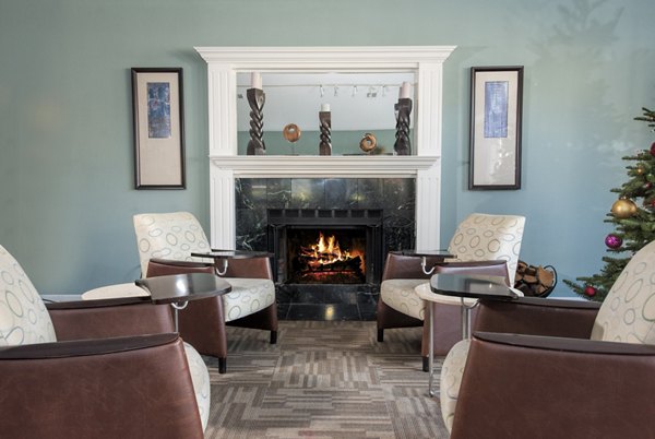 Clubhouse with modern design at Cypress Creek Apartments offering luxury community spaces