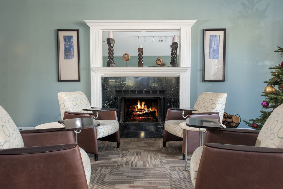 Clubhouse with modern design at Cypress Creek Apartments offering luxury community spaces