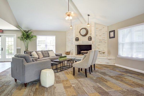 Clubhouse offering modern amenities and inviting spaces at Sun River Village Apartments