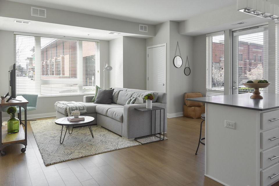 living room at Park 205 Apartments