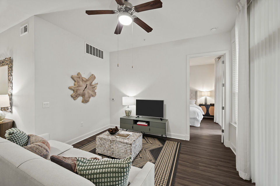 living room at Domain West Apartments