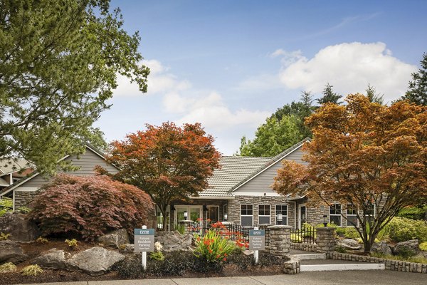 Modern clubhouse with cozy seating and stylish decor at Canyon Creek Apartments, offering luxury apartment living