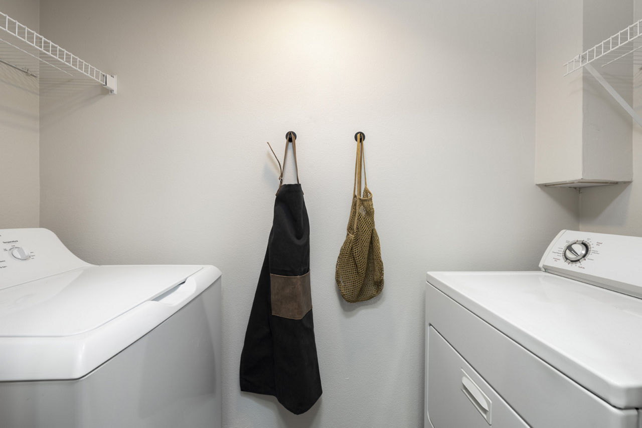 Laundry room at Canyon Creek Apartments