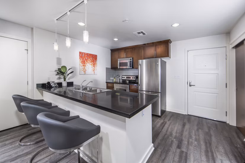 kitchen at The Mix at CTR City Apartments