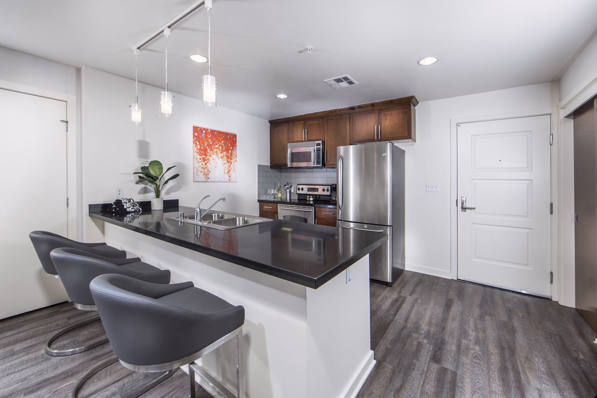 kitchen at The Mix at CTR City Apartments