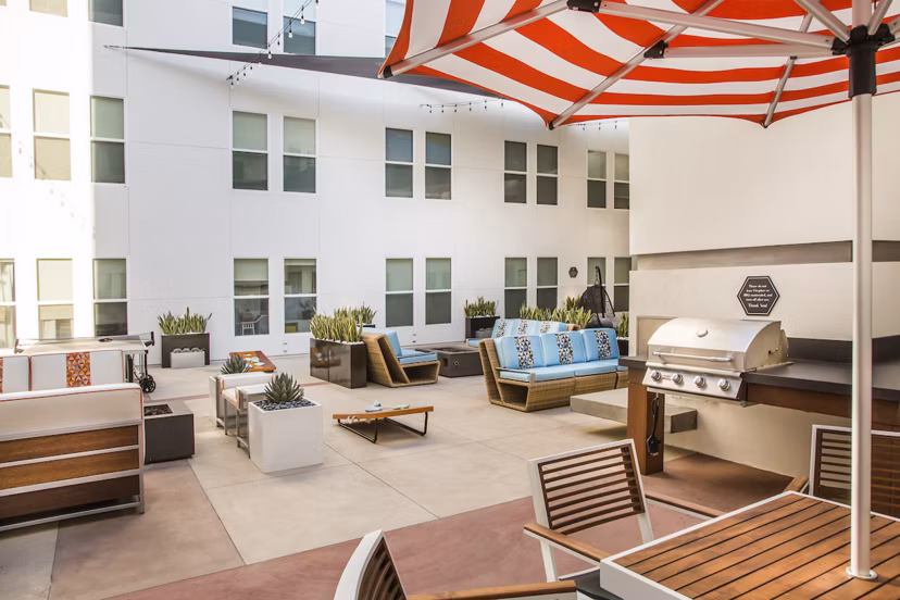 grill area at The Mix at CTR City Apartments