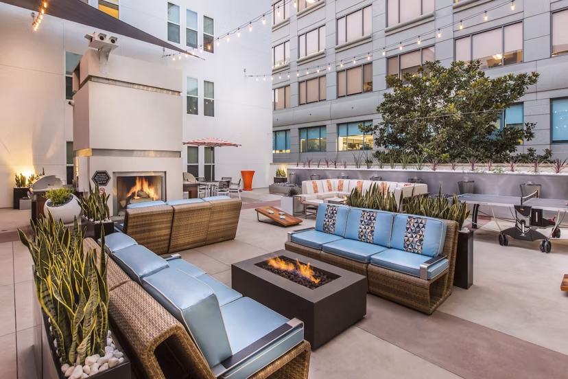 grill area at The Mix at CTR City Apartments