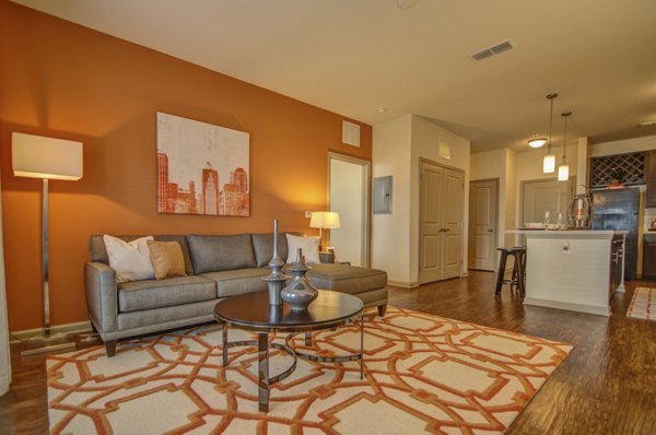 Modern living room with stylish decor at Capital Place at Southwood Apartments