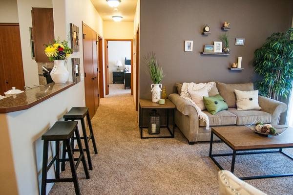 living room at The Blake Apartments