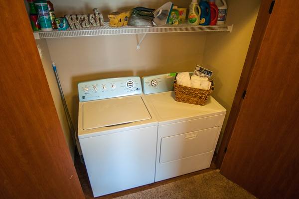 laundry room at The Blake Apartments