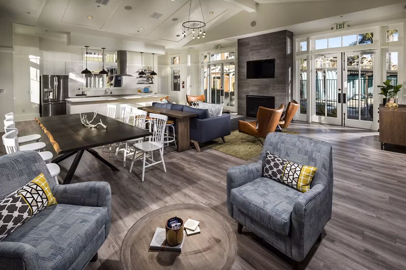 Clubhouse with modern design elements at Montiavo Apartments