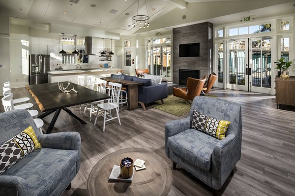 Clubhouse with modern design elements at Montiavo Apartments