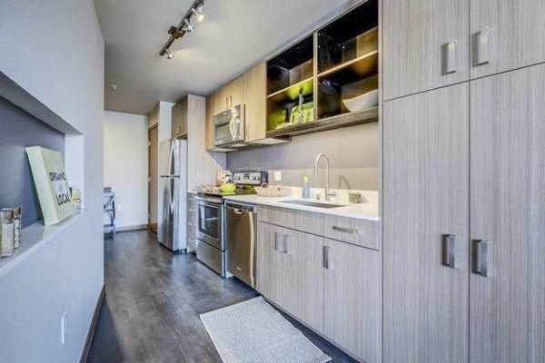 kitchen at Cue Apartments