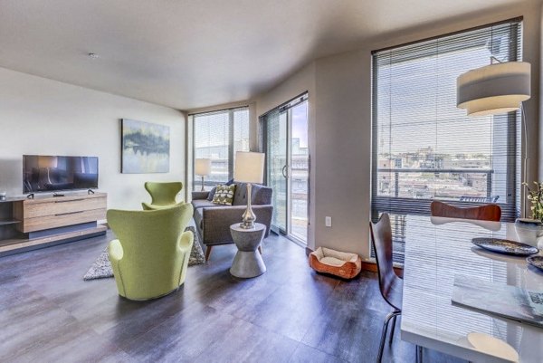 living room at Cue Apartments