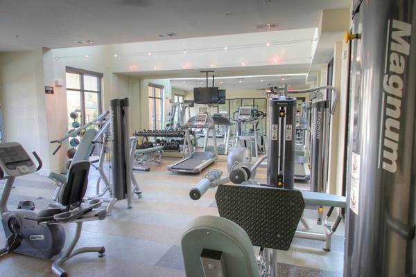 fitness center at Avana on the Platte Apartments