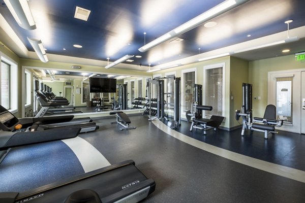 fitness center at Junction Six Forks Apartments