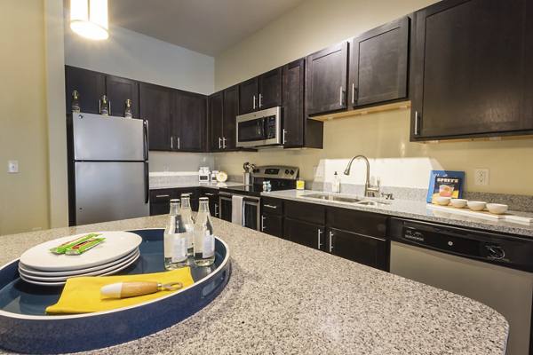 kitchen at Junction Six Forks Apartments