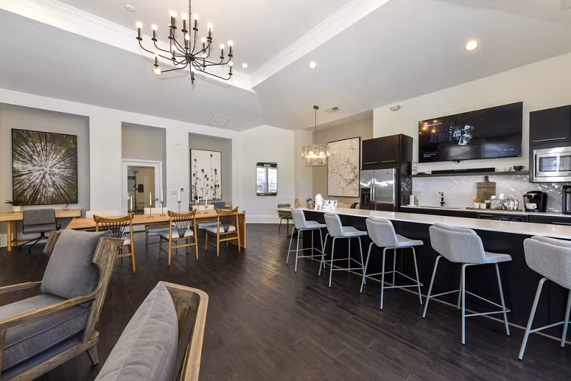 Clubhouse at Avana Ridenour Apartments featuring modern design and community spaces