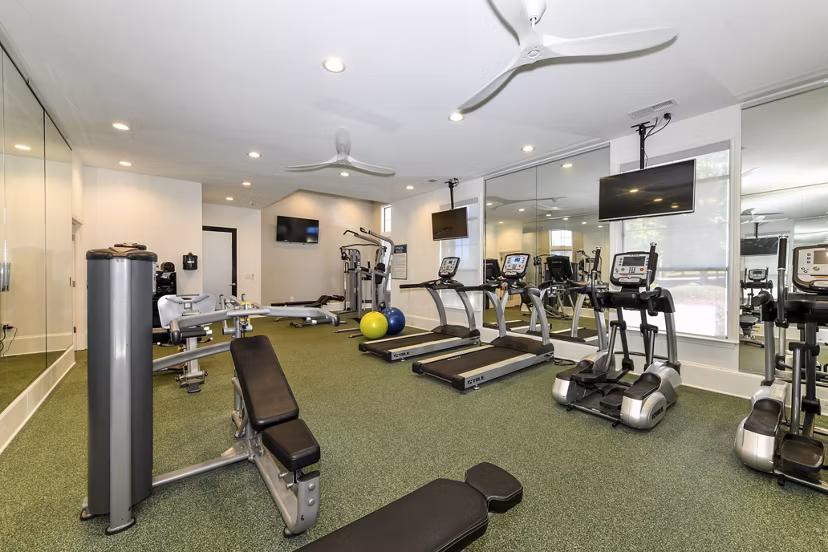 Modern fitness center with state-of-the-art equipment at Avana Ridenour Apartments, luxury living in a vibrant community