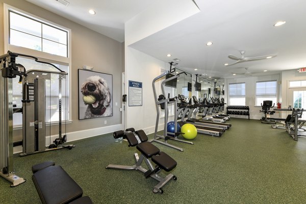 State-of-the-art fitness center at Avana Ridenour Apartments with modern equipment and spacious workout area