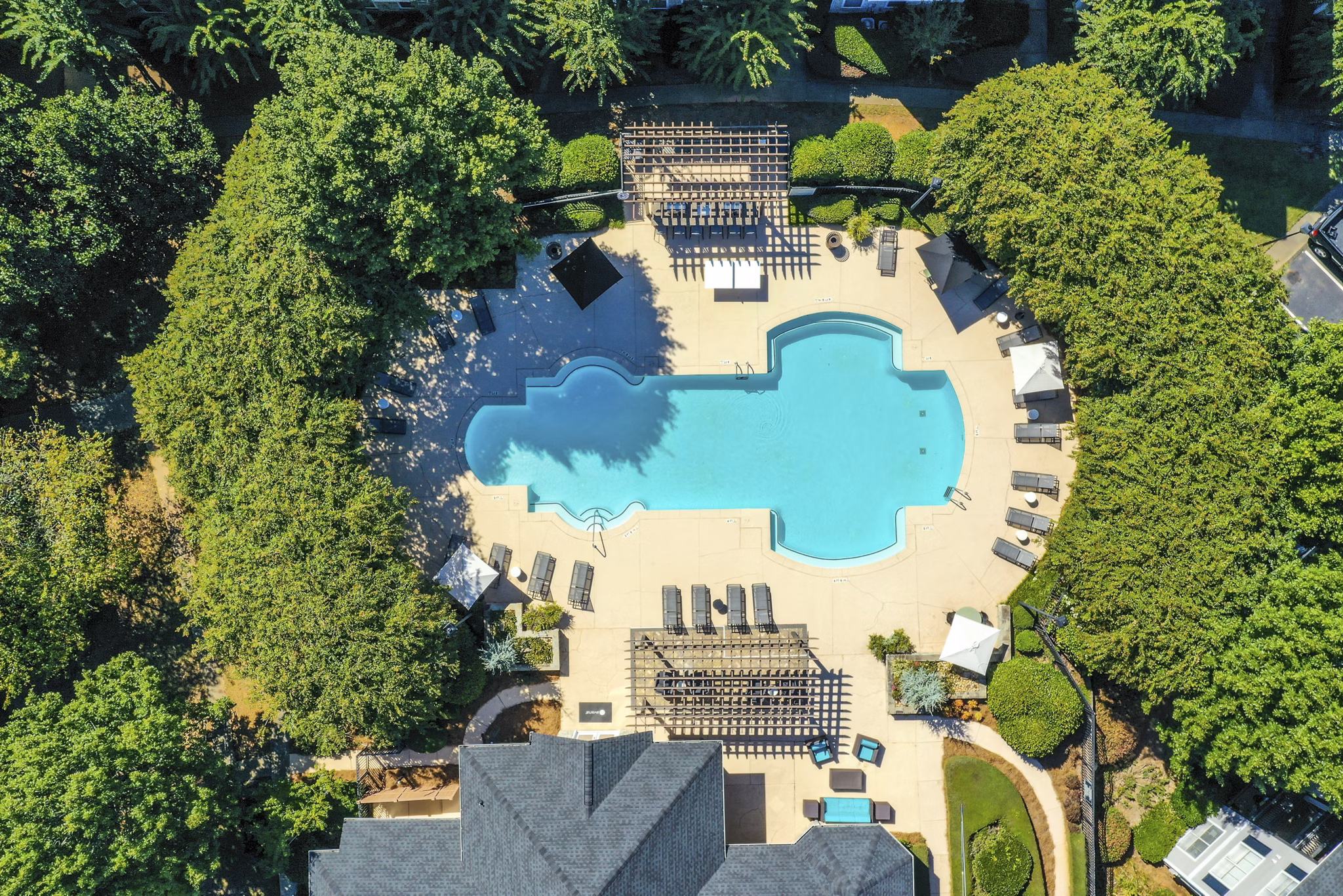 Beautiful lake view at Avana Ridenour Apartments, featuring lush landscapes and serene water scenery